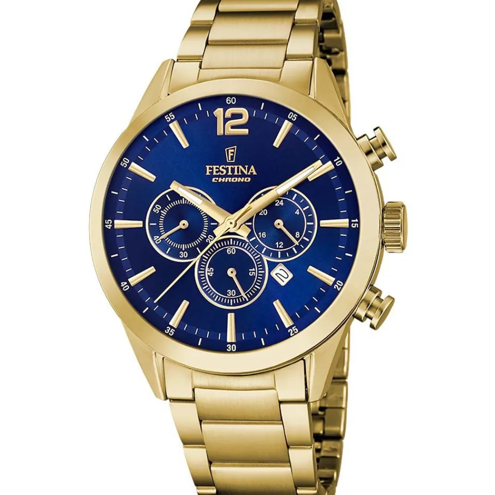 Montre Timeless Chronograph Bleu|FESTINA Outlet
