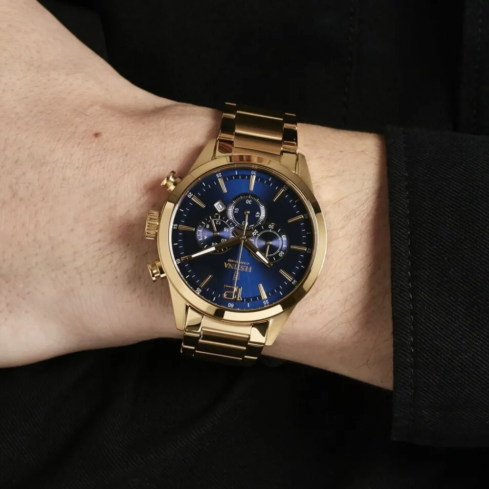 Montre Timeless Chronograph Bleu|FESTINA Outlet