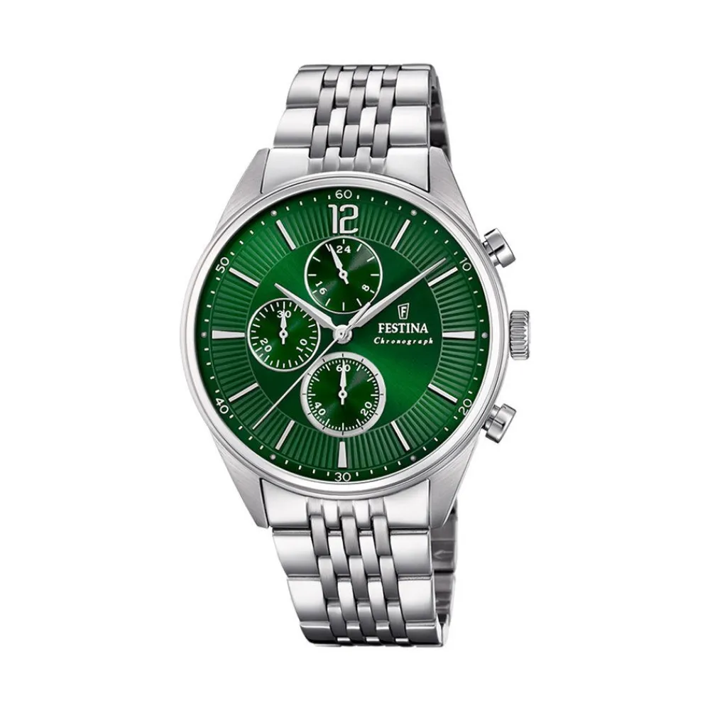 Montre Timeless Chronograph Vert|FESTINA Discount
