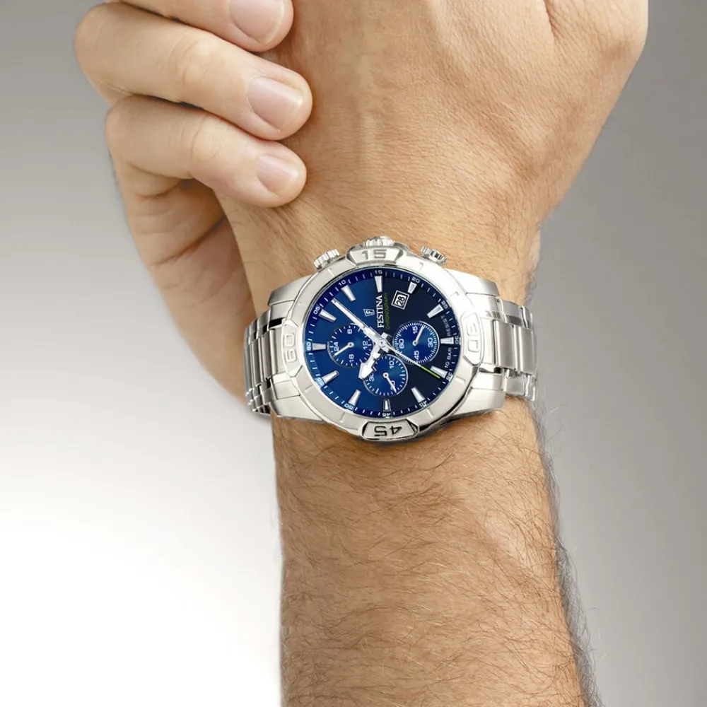 Montre Timeless Chronograph Bleu|FESTINA Clearance