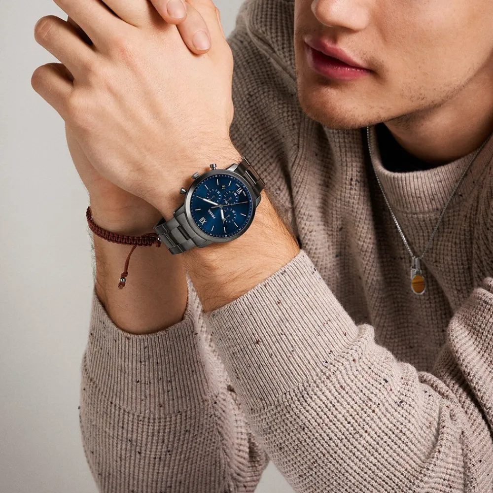 Montre Neutra Chrono Bleu|FOSSIL Outlet