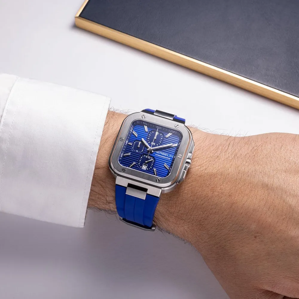 Montre Cap Camarat Square Bleu|HERBELIN