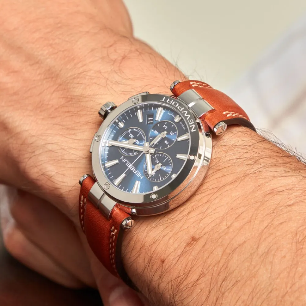Montre Newport Chrono Bleu|HERBELIN Discount