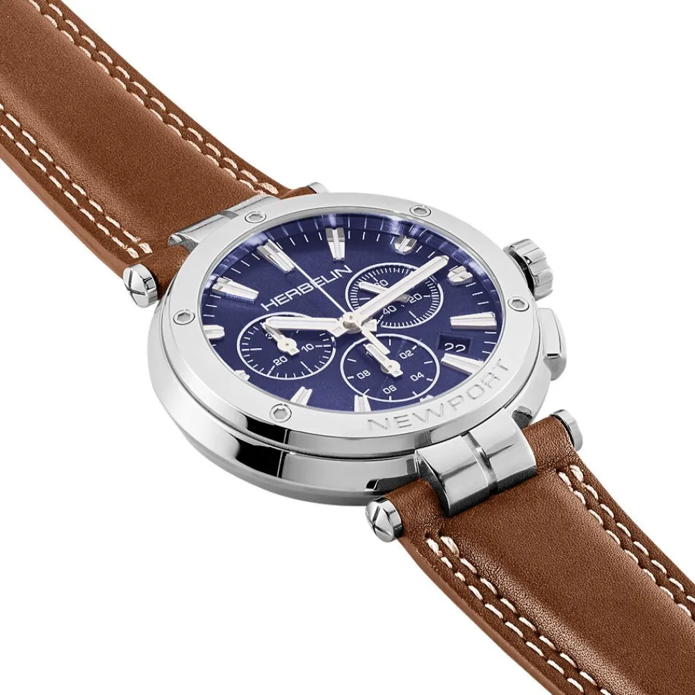 Montre Newport Chrono Bleu|HERBELIN Discount