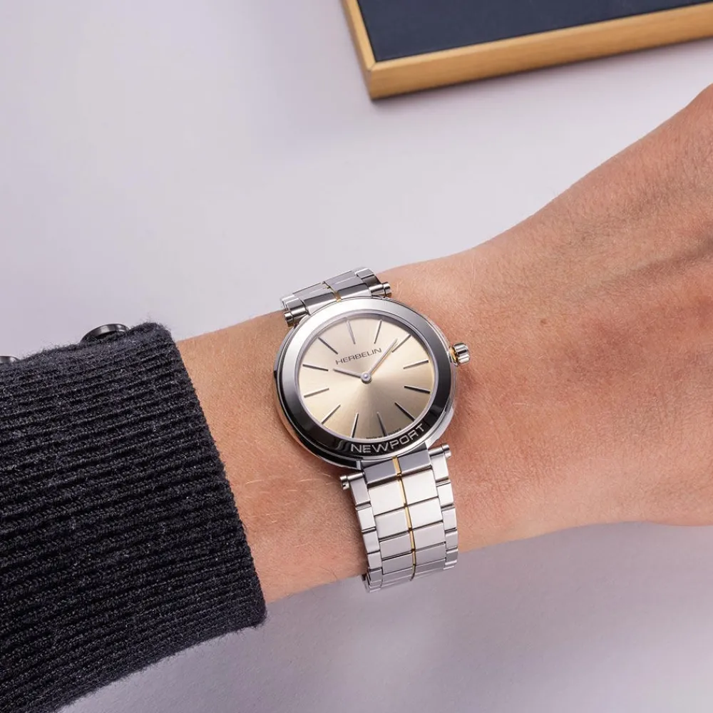 Montre Newport Slim Champagne|HERBELIN Clearance