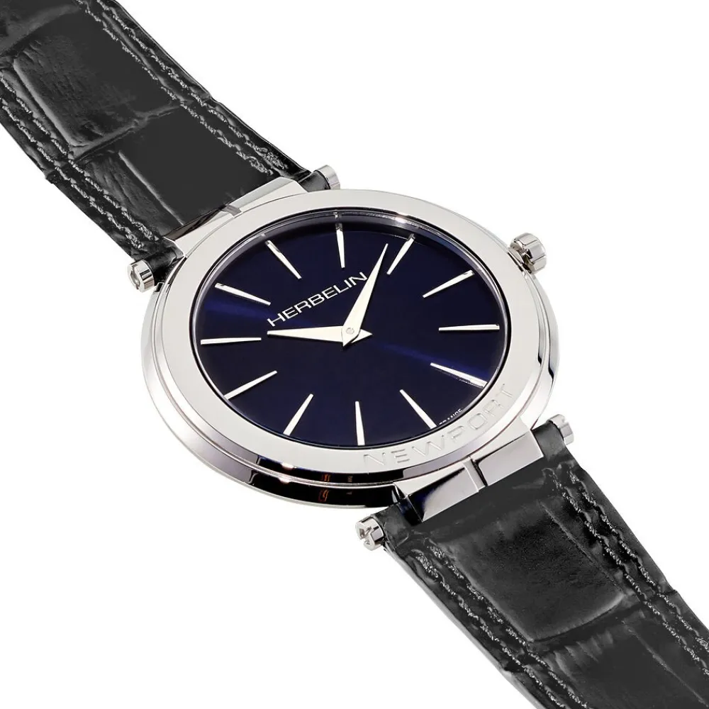 Montre Newport Slim Bleu|HERBELIN Discount