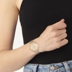 Montre Crocorigin Bicolore Doré / Rose|LACOSTE Hot