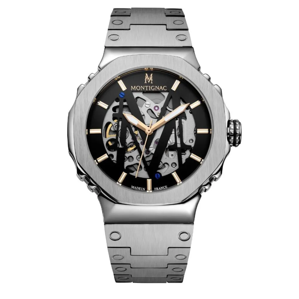 Montre Octagon Automatique Noir|MONTIGNAC