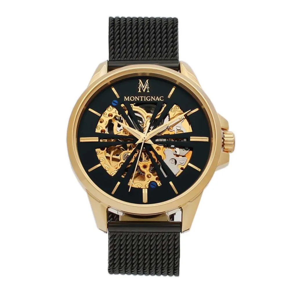 Montre Round Automatique Noir|MONTIGNAC