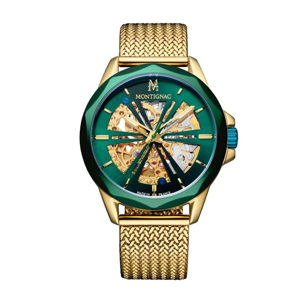Montre Round Auto Vert|MONTIGNAC New