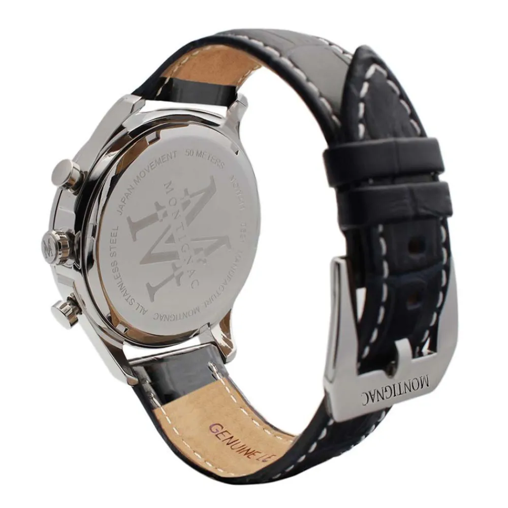 Montre Round Chrono Bleu|MONTIGNAC Clearance