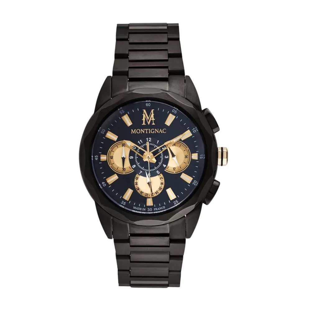 Montre Round Multifonction Noir|MONTIGNAC