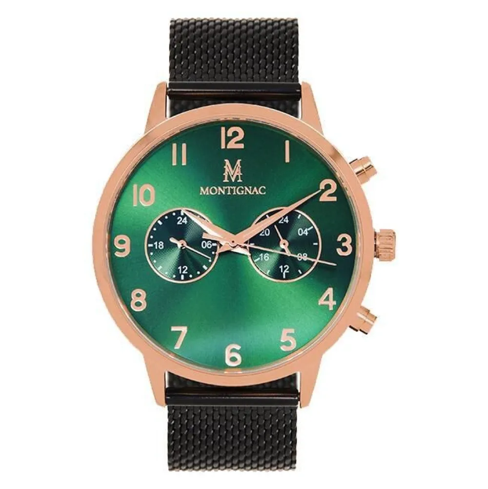 Montre Round Multifonction Vert|MONTIGNAC Sale