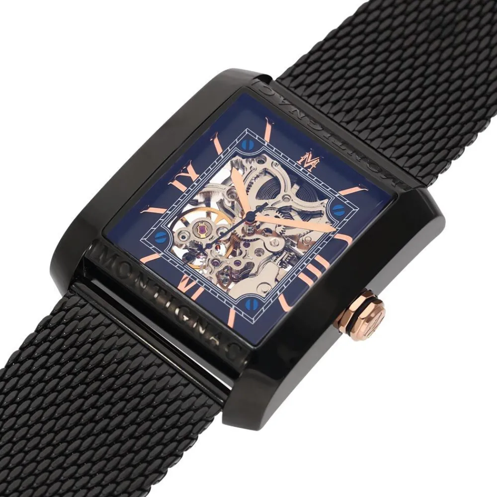 Montre Square Automatique Noir|MONTIGNAC Outlet
