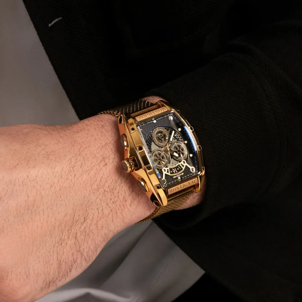 Montre Tonneau Noir|MONTIGNAC
