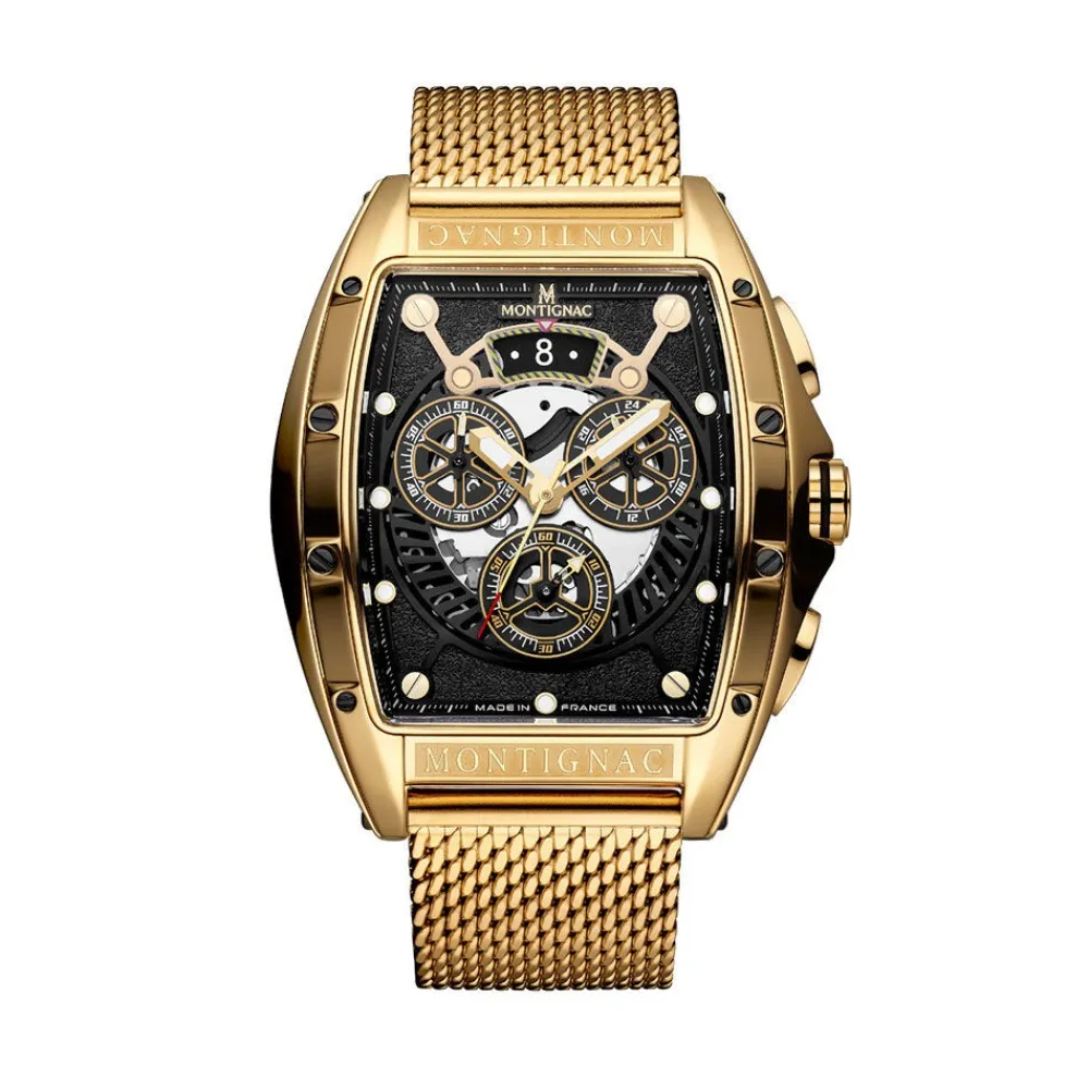 Montre Tonneau Noir|MONTIGNAC