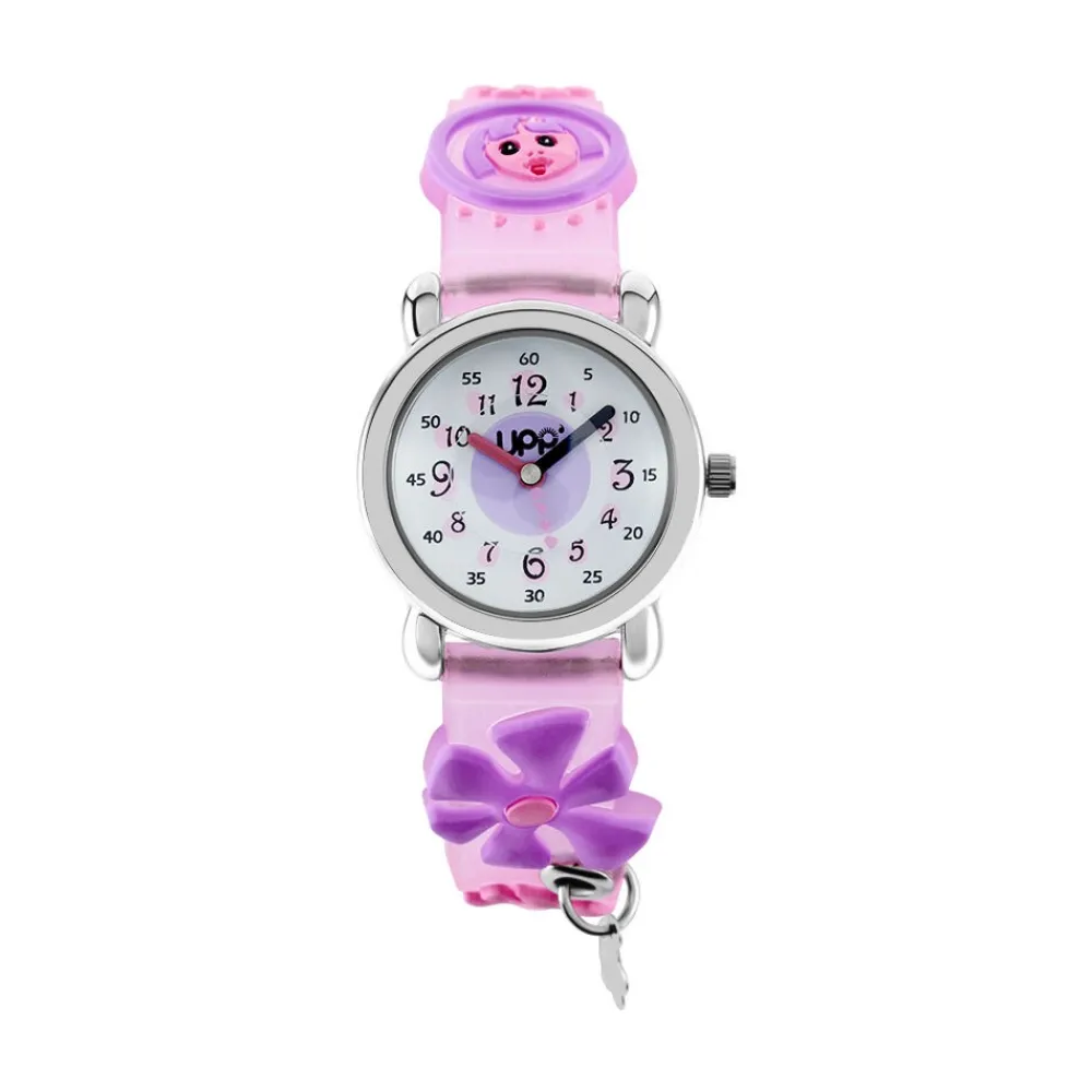 Montre Fleur Blanc Et Parme|UPP Discount