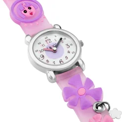 Montre Fleur Blanc Et Parme|UPP Discount