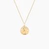 Pendentif Amber Vierge Rond Diamante Or Jaune