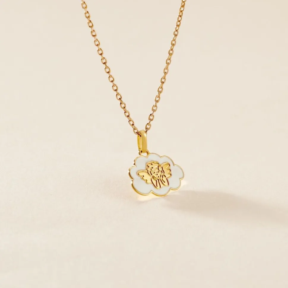 Pendentif Ange Nuage Or Jaune