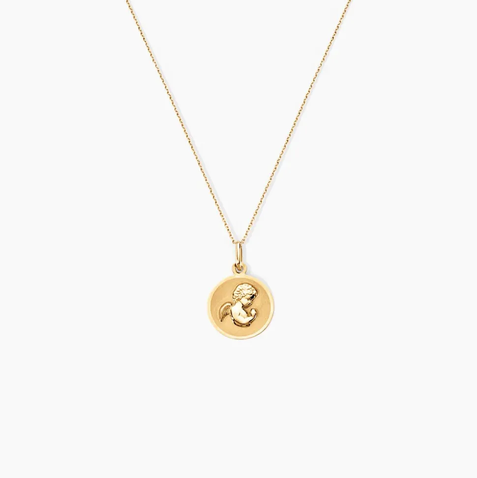 Pendentif Ange Rond Or Jaune