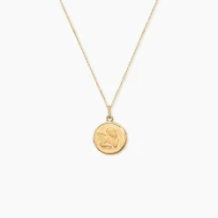 Pendentif Ange Rond Or Jaune|Marc Orian Discount