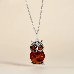 Pendentif Argent Blanc Benoite Ambre|Marc Orian