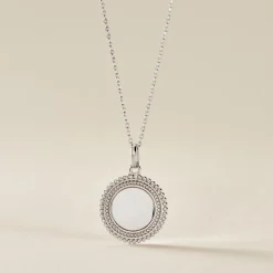 Pendentif Ashe Argent Blanc
