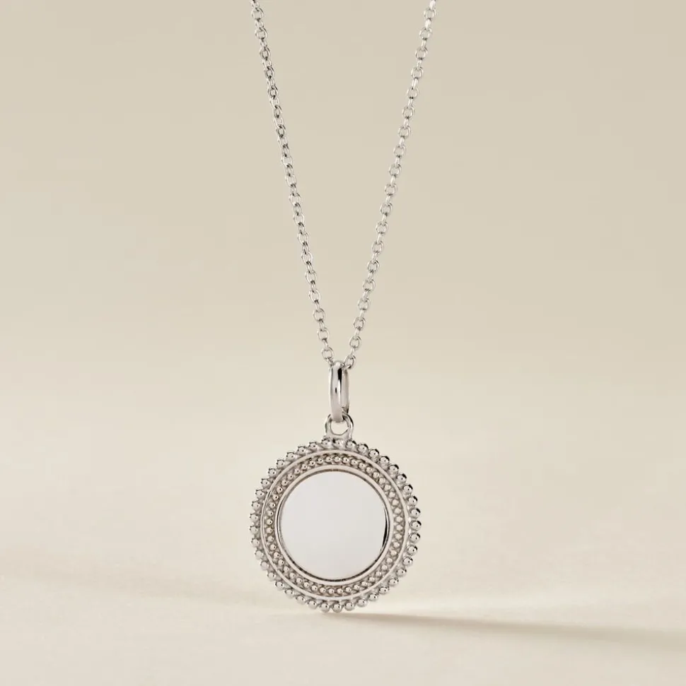 Pendentif Ashe Argent Blanc