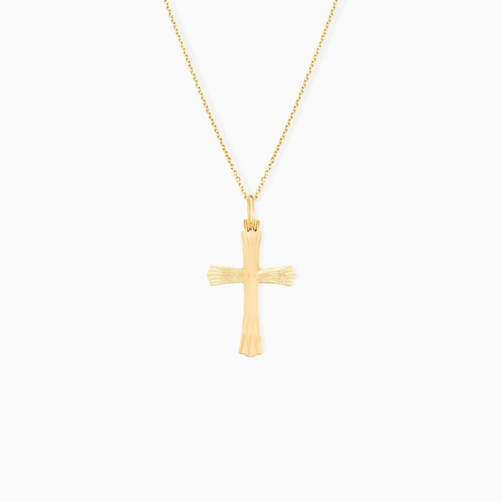 Pendentif Benny Croix Ciselee Or Jaune|Marc Orian