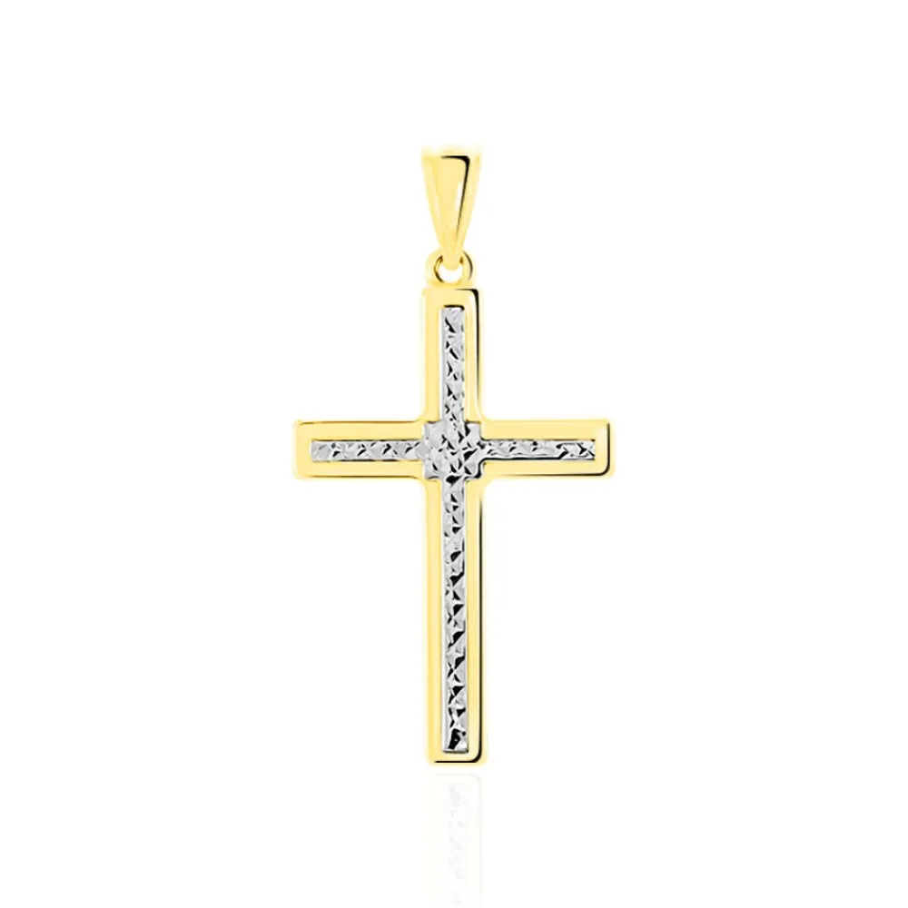 Pendentif Benny Croix Ciselee Or Bicolore|Marc Orian Outlet