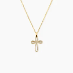 Pendentif Chastity Or Jaune Oxyde De Zirconium