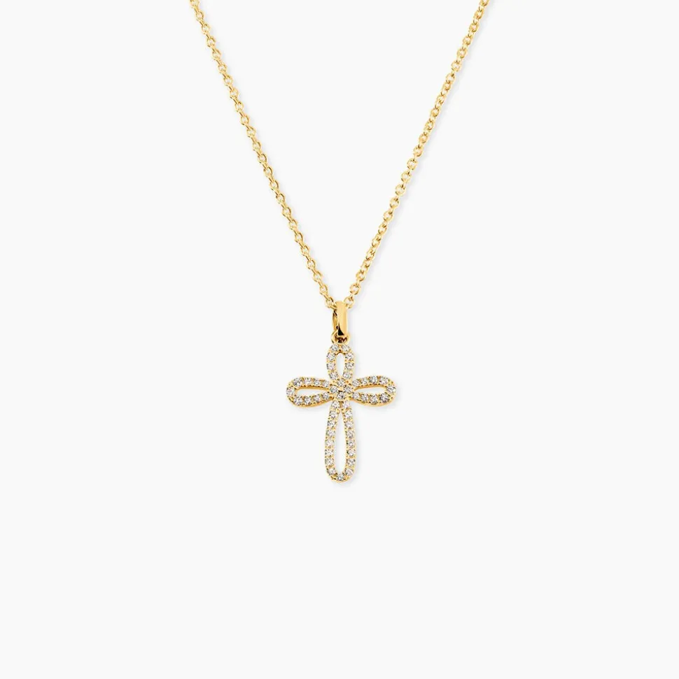 Pendentif Chastity Or Jaune Oxyde De Zirconium