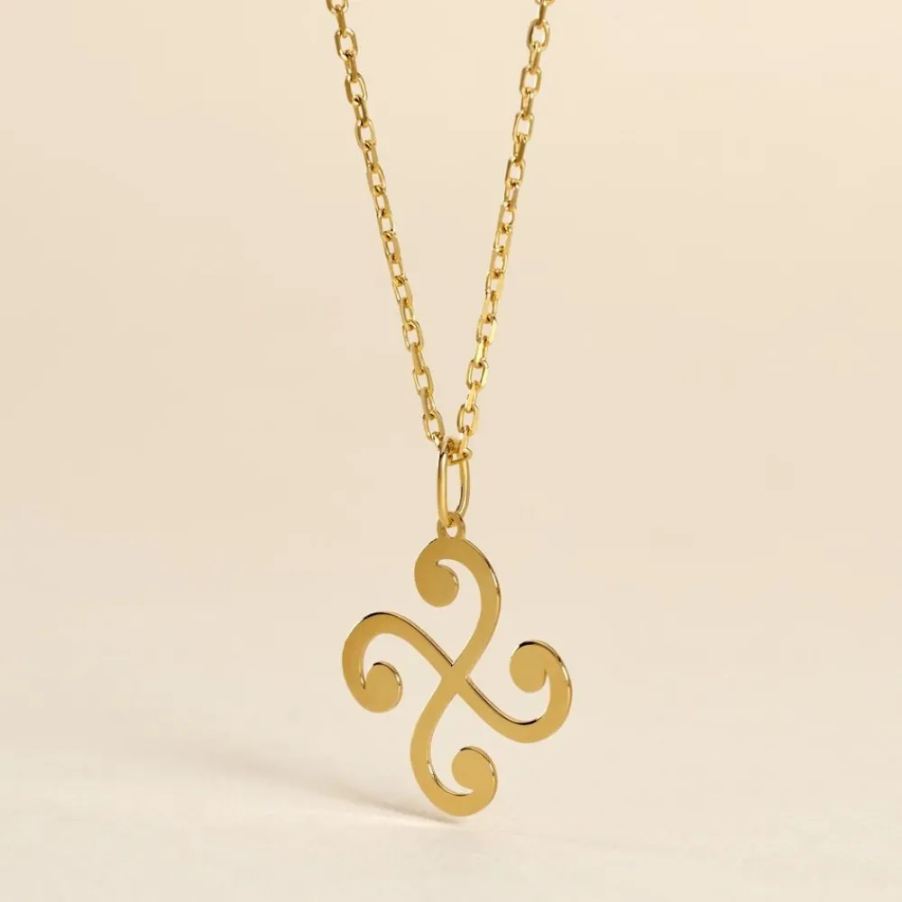 Pendentif Cobeia Croix Basque Or Jaune|Marc Orian Clearance