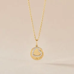 Pendentif Dezirinda Or Jaune Oxyde De Zirconium