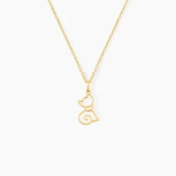 Pendentif Egee Chat Or Jaune