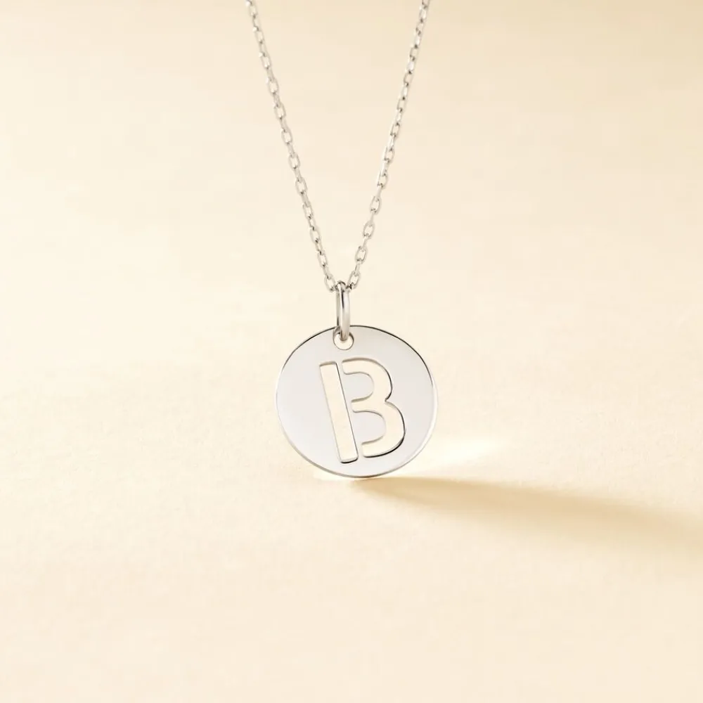 Pendentif Elio B Argent Blanc|Marc Orian Online