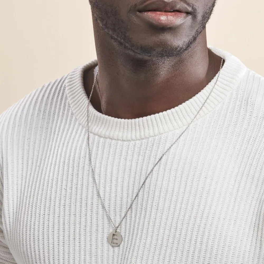 Pendentif Elio E Argent Blanc|Marc Orian