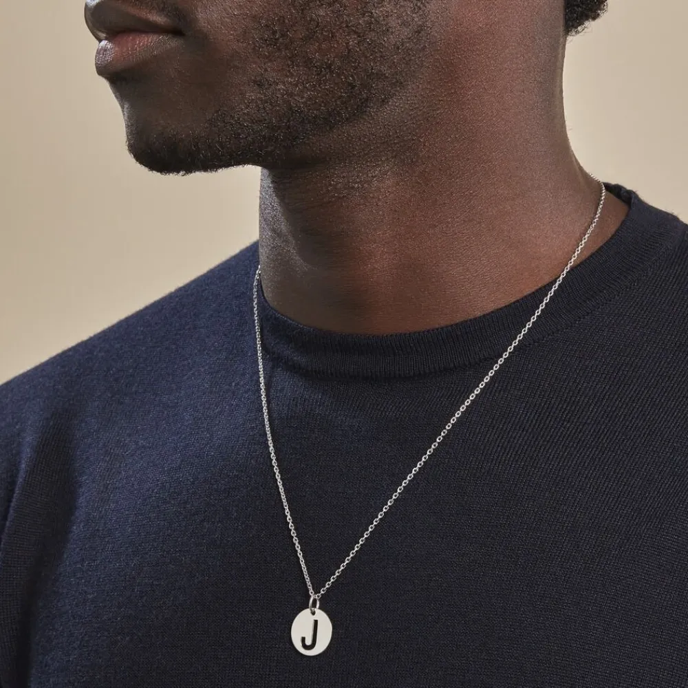 Pendentif Elio J Argent Blanc|Marc Orian Online