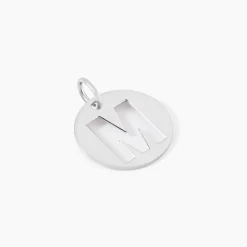 Pendentif Elio M Argent Blanc