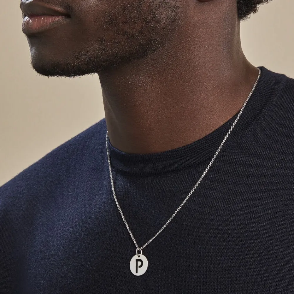 Pendentif Elio P Argent Blanc|Marc Orian Sale