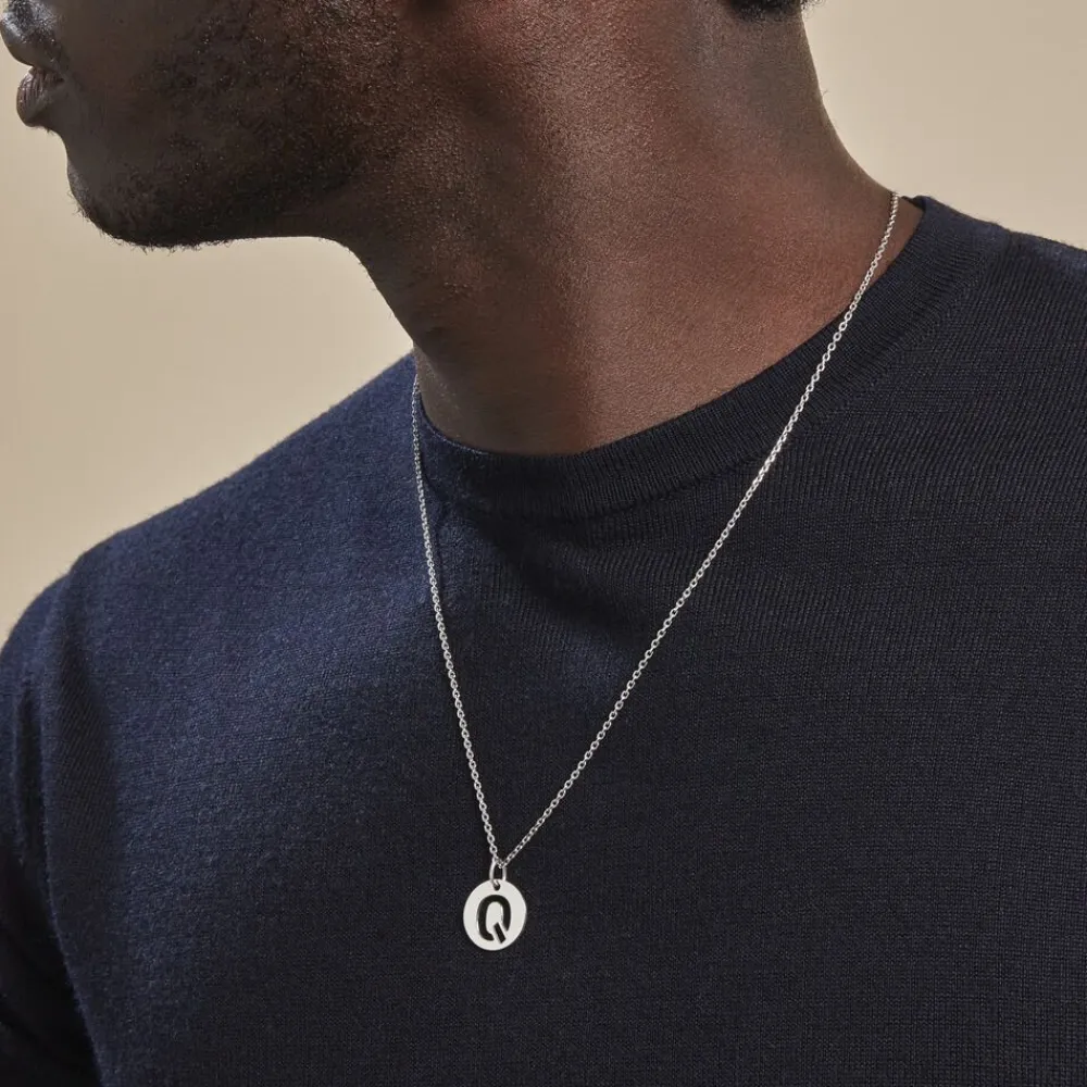 Pendentif Elio Q Argent Blanc|Marc Orian Discount