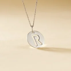 Pendentif Elio R Argent Blanc|Marc Orian Outlet