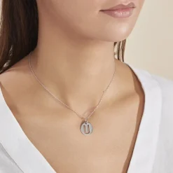 Pendentif Elio U Argent Blanc|Marc Orian Outlet