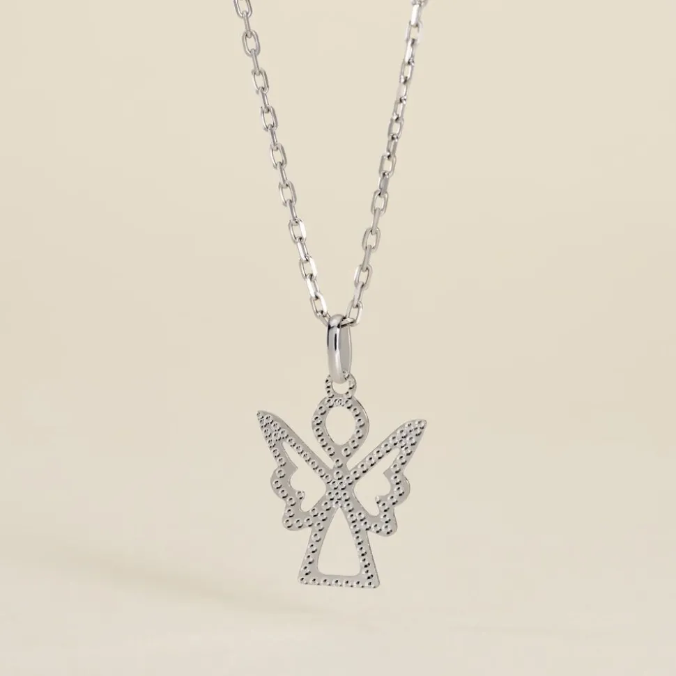 Pendentif Estrellita Ange Or Blanc