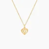 Pendentif Eudocie Coeur Lettre Or Jaune