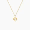 Pendentif Eudocie Coeur Lettre Or Jaune