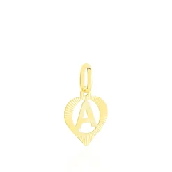 Pendentif Eudocie Coeur Lettre Or Jaune