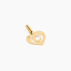 Pendentif Eudocie Coeur Lettre Or Jaune