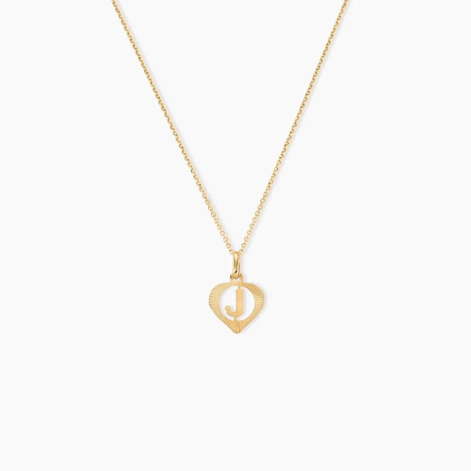 Pendentif Eudocie Coeur Lettre Or Jaune